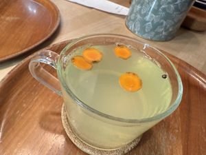 cucurma lemon tea  at Südlicht Cafe in Cologne