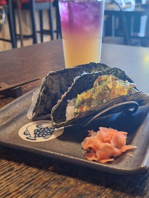Sushi tacos!! at Kio Ramen in San Francisco