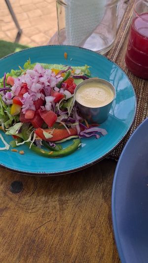 Food came with a salad at Soul Veg(etária)  in Nairobi