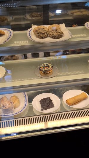 Pastries like donuts, cinnamon rolls, cookies at Soul Veg(etária)  in Nairobi