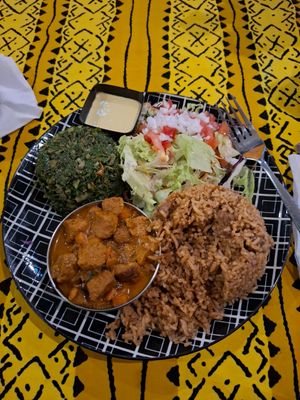 Kenyan platter...yum at Soul Veg(etária)  in Nairobi