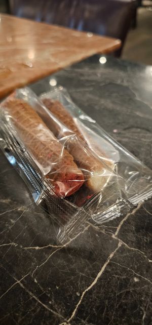 2 packaged wafer rollls at BOBO Pops in Limassol