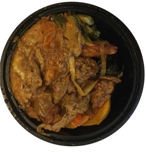 Very filling takeout bowl (enough for 2 meals).  at Uptown Veg in New York City