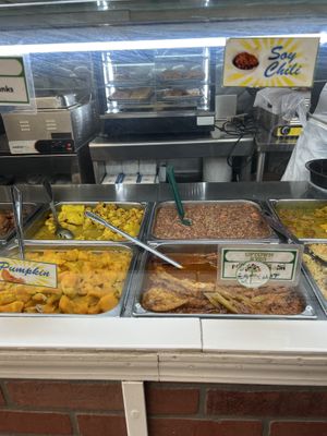 Warming trays  at Uptown Veg in New York City