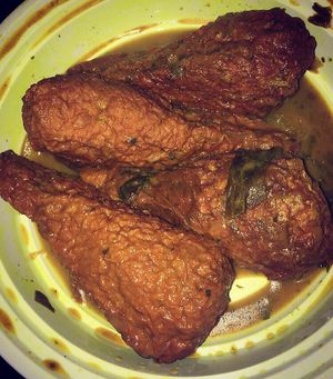 Curry tofu wings  at Uptown Veg in New York City