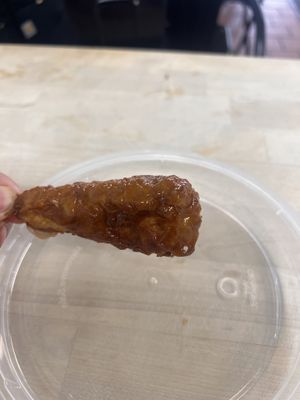 soy chicken drumstick!  at Uptown Veg in New York City