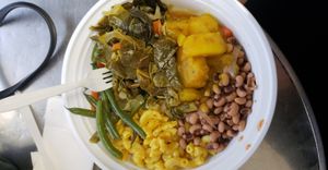 My plate at Uptown Veg in New York City