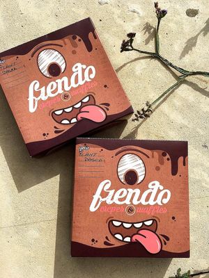 Boxes with Frendo crepes at Frendo in Paphos