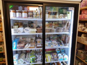 Refrigerated section at Ragawurm in Chur