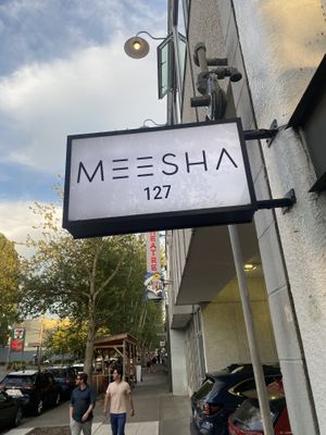 Sign  at Meesha in Seattle