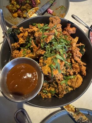 Vegan pakoras  at Meesha in Seattle