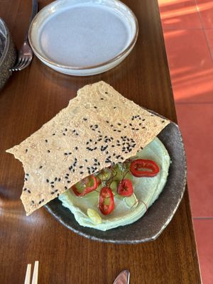 Edamame hummus  at NaRa-Ya in Washington