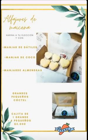 Alfajores de maicena con manjar caseros veganos  at Delicious Healthy Vegan La Serena in La Serena