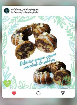 Queque vegan realizado con mucho amor , con harina y endulzante a tu elección.. at Delicious Healthy Vegan La Serena in La Serena
