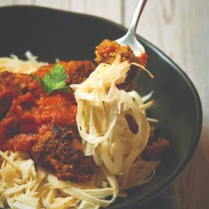 Refeição ultracongelada talharim com almôndega baobá ao molho  at Baobá in Sao Caetano Do Sul