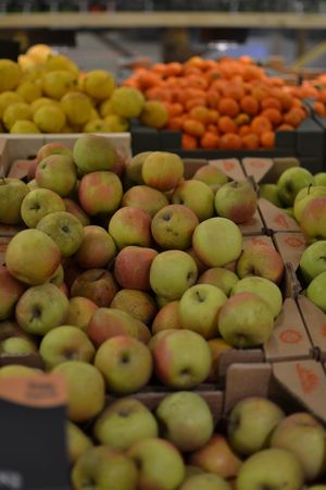 Ecological fruit at Linverd Market in Barcelona