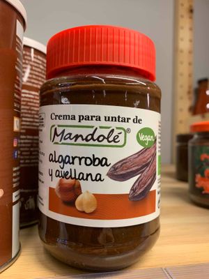 Vegan Carob and Hazelnut Choco at Linverd Market in Barcelona