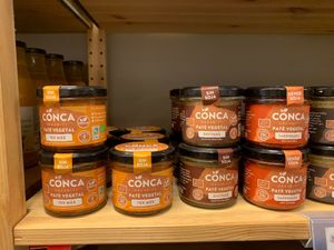 Vegan Pates at Linverd Market in Barcelona