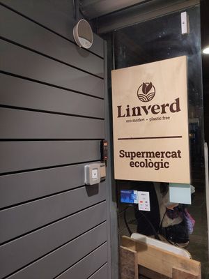 Outside shop at Linverd Market in Barcelona