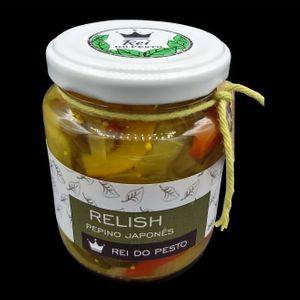 Ingredientes: Pepino Japonês, Vinagre, Açúcar Demerara, Cebola, Pimentões, Sal e Especiarias. 240g. at Rei do Pesto in Florianopolis