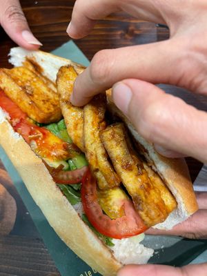 Tofu Baguette/ Banh Mi Dâu Hü  35k VND
 at Umm Banh Mi & Cafe in Da Nang