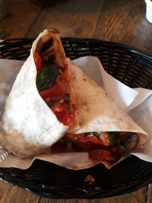 Vegan breakfast burrito at Kofi&Co in Wetherby