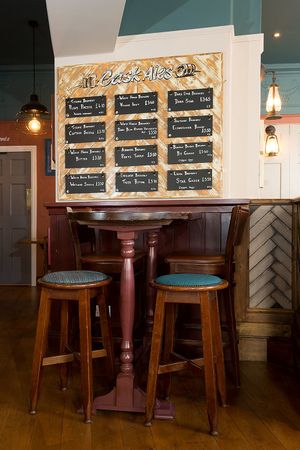 Beer Menu Display Aug 2018 at The Royal Blenheim in Oxford
