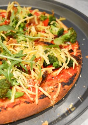 Barbecue pizza at Loving Hut - Fredenborgsveien in Oslo