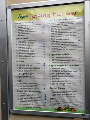 Menu at Loving Hut - Fredenborgsveien in Oslo