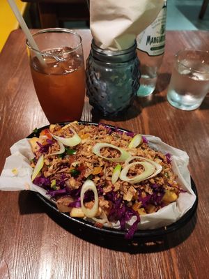 Loaded fries at Foam and Fork in Gzira