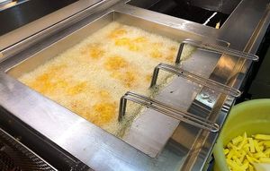 Vegan chips at Golds Fish Chips & Vegan in Catshill