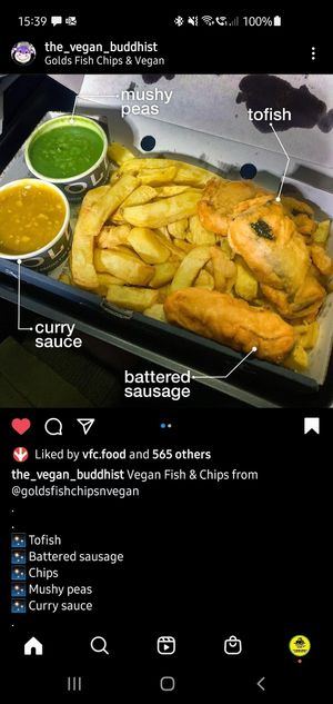 Vegan review at Golds Fish Chips & Vegan in Catshill