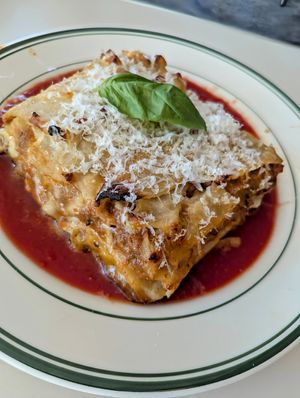 Lasagna at Stefano's Diner in Toronto