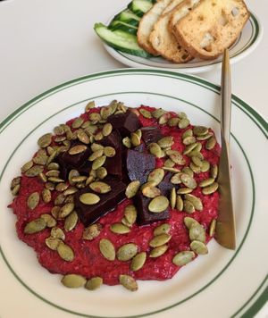 Spicy beets  at Stefano's Diner in Toronto