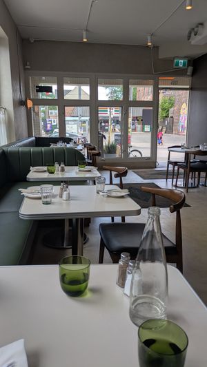 vibe and colours at Stefano's Diner in Toronto