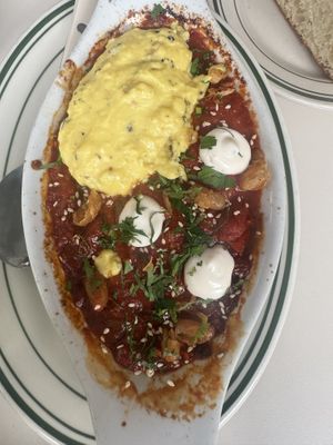 Eggs in purgatory   at Stefano's Diner in Toronto