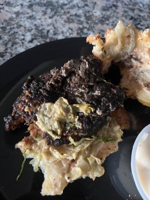 Burnt chicken sandwich   at Stefano's Diner in Toronto