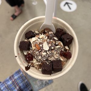 Vegan Sundae (with peanut butter pretzel ice cream)  at Earnest Ice Cream in North Vancouver