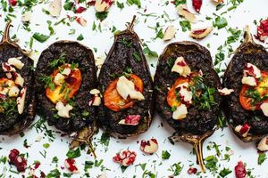 Sumac Roasted Eggplant / Badenjoon Kabab at Komaaj in San Francisco