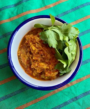 Eggplant & Tomato Stew / Vegan-Gluten Free at Komaaj in San Francisco