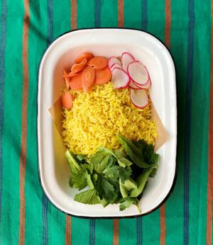 Turmeric Rice at Komaaj in San Francisco