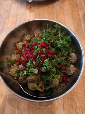 marinated olives at Komaaj in San Francisco