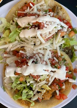 Chik’n and Asada Grand tacos at Pancho's Vegan Tacos in Long Beach