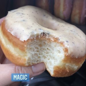 Chai vegan donut at Halo Donuts in Moncton