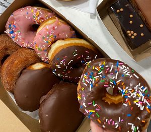 Halo Donuts “chocolate dip” vegan donut at Halo Donuts in Moncton