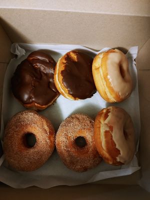 My daughter brought these from Moncton. Incredibly tasty vegan donuts.   #Veganuary at Halo Donuts in Moncton