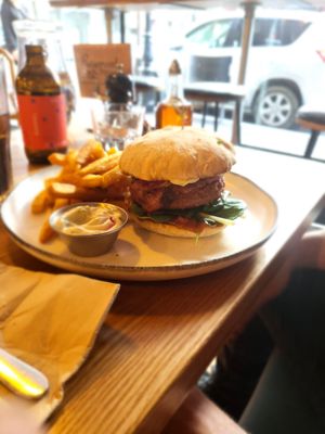 Reuben burger at Nolita in Wellington