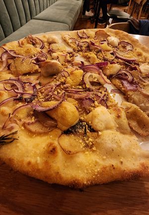 Pizza Patatine. Soooo good. at Nolita in Wellington