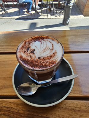 Oat milk hot chocolate at Nolita in Wellington