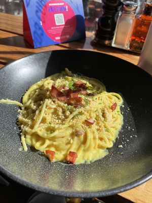 Lunch carbonara   at Nolita in Wellington